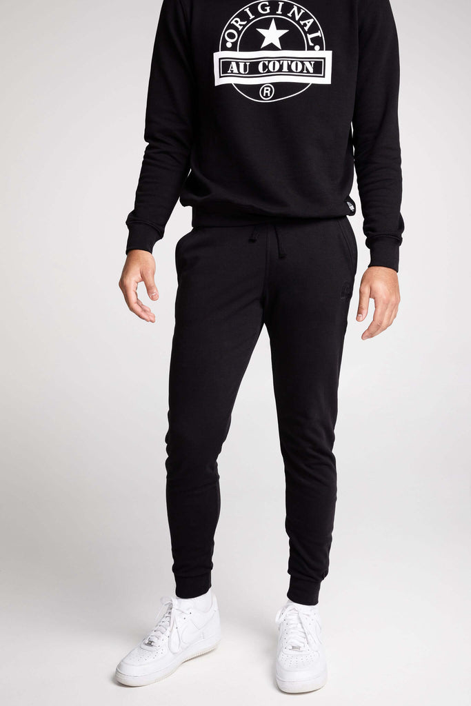 New! Unisex Tapered Jogger with Original Embroidery - Original Au Coton