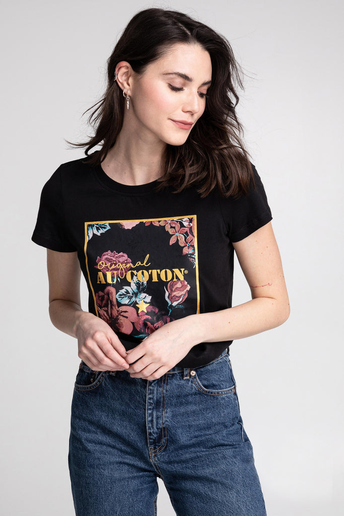 Nouveau! T-shirt imprimé Rectangle - Original Au Coton