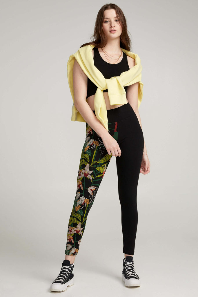 One-sided printed leggings